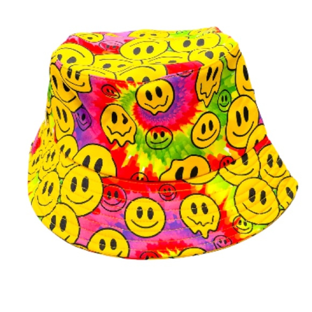 Rave after Rave Tie Dye Smiley Face Bucket Hat